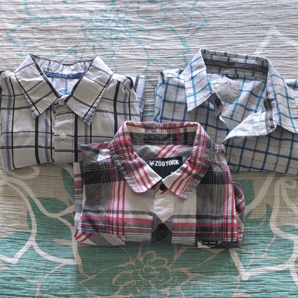 Zoo York Men's Plaid Button-Down Shirts - Red, Blue, Black
